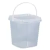 Embalaje de Cubeta de Plástico Transparente Cuadrada para Productos Pequeños, Cubeta de Plástico Portátil, Cubeta Pequeña de Plástico, Cubeta Cuadrada Transparente de Plástico PP con Tapa