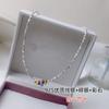 Collar de plata de ley 925 con diseño de frijol roto de color natural para mujer, cadena de clavícula sencilla de alta calidad con nicho de lujo ligero de verano.