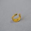 Moda Dongdaemun estilo coreano Anillo simple de latón chapado en oro tallado con brillo multicapa de apertura ajustable para dedo