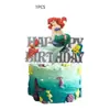 Festa de Aniversário Temática Princesa Sereia Transfronteiriça Dia das Crianças Decoração de Jardim de Infância Conjunto de Decoração de Festival de Desenhos Animados