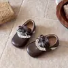 Sapatos Lolita de Renda Redondos de Couro para Meninas Doces 2026 Primavera e Outono Novos Sapatos de Princesa Estilo Floresta Retro com Solado Macio
