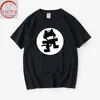 Fábrica S Fábrica Gato Raro Marca de Música Electrónica Dj Camiseta Manga Corta Cuello Redondo Verano Hombres y Mujeres Ropa de Pareja Tops Sueltos Manga Media