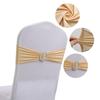 Fornecimento direto da fábrica decoração de hotel de luxo casamento laço encosto de cadeira Flor spandex fita para encosto de cadeira capa de cadeira tira elástica