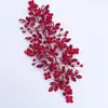 Nuevo Tocador de Novia Hecho a Mano Pieza para el Cabello con Pedrería Vestido de Boda Diadema de Diamantes Colorida Accesorios Laterales Dz276
