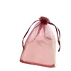 Bolsa de malla en stock, venta al por mayor, de organza lisa, para regalo de boda, bolsa para dulces de boda, embalaje de joyería, paquete de bolsillo