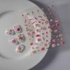 Carnaval Europeu e Americano Decoração de Unhas de Natal Adesivos de Unha de Doce Rosa Decalques de Bolo Tridimensionais em Relevo Joias