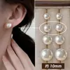 Brincos de Pérola Sintética de Alta Qualidade com Pino de Prata S925 para Mulheres, Brincos de Design Exclusivo, Presilhas de Orelha e Acessórios de Orelha Versáteis e Elegantes