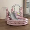 Juego de Columpios y Tobogán Infantil al por Mayor para Uso en Casa, Piscina de Bolas Oceánica para Interiores, Canasta de Baloncesto para Bebé, Porterías de Fútbol Juguetes
