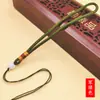 Juguete de Cuerda de Mano Tejido a Mano Lanyard para Cintura Cordón de Colores Accesorios de Cuerda para Mango DIY Cuentas Redondas Blanco Jade Cuerda Redonda