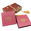 Caja de Joyería Borde Rojo Dorado Bolsa para Joyería Borla Caja de Joyería de Gama Alta Caja de Almacenamiento para Pulsera Colgante Collar Regalo Regalo