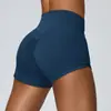 Shorts Deportivos Yushuai de Cintura Alta, Shorts de Ciclismo Ajustados con Sensación de Piel Desnuda, Shorts de Fitness Estilo Europeo y Americano para Glúteos de Durazno, Shorts de Yoga de Alta Elasticidad