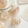 Bola de Color Champaña de 8 cm de Gama Alta Lujo Accesible Polvo Pegajoso Polvo Dorado Bola Electrochapada Decoración para Árbol de Navidad Colgante Decoración Colgante Bola Colgante