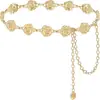 Nuevo Vestido Decoración Cadena Metálica Fina para Cintura de Mujer Estilo Japonés Dulce Perla Cadena Personalizada Cinturón Estrecho