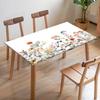 Mantel de Mesa con Planta Floral Personalizado, Sencillo y Fresco, Funda de Mesa de Tela de Moda con Borde Artístico, Impermeable para Mesa de Comedor, Mesa de Café