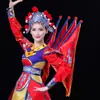 Disfraz de Ópera Dan Jingju Femenino Disfraz de Tamborileo Disfraz de Danza en Grupo de Equipo de Tambor de Cintura Étnico Disfraz de Ópera para Adultos Estilo Chino