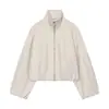 Jaqueta Bomber Casual com Zíper e Gola Alta, Moda Europeia e Americana 2026 para Mulheres, M561830