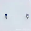 Pendientes de aleación de titanio ASTMF-13 ultrapequeños de circonita con forma de cacahuete, pendientes de piercing labial de titanio G23 con rosca interna de circonita