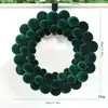 Guirlanda de Natal de Veludo Transfronteiriça Enfeite para Porta da Frente Laço Trançado DIY Decoração de Natal Ornamento Pendurado