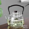Tetera de vidrio borosilicato resistente a altas temperaturas, tetera de haz, tetera de gran capacidad, tetera gris ahumado, hervidor integrado para cocinar