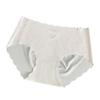 Ropa Interior Femenina Sin Costuras de Tacto Fresco Nuevo Verano Malla Fina Transpirable Pantalones Cortos de Malla Leche Seda Bragas Triángulo Algodón Puro Entrepierna