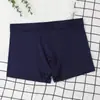 Cueca Fina Popular para Homens, Cueca Boxer de Cor Sólida Masculina, Ajuste Slim, Simples e Respirável, Dropshipping