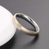 Anillo de acero de titanio con arco eléctrico, dorado y circón, directo de fábrica, de acero inoxidable, para amantes de hombres y mujeres, anillo chapado en oro para mujer