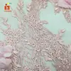 Vestido de Tela Bordada Cheongsam Tela Bordada Tridimensional Hecho a Mano Personalizado Tela Bordada con Cuentas