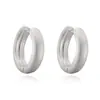 Pendientes de Aro Lisos Retro Cepillados Chapados en Cobre Oro de 18K Minimalistas de Moda Aogu Ins para Mujer, Pendientes Versátiles Únicos de Personalidad