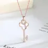 Europa y Estados Unidos popular cadena corta para clavícula OL colgante de concha de Mickey collar de llave simple de moda mujeres venta al por mayor de fábrica