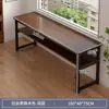 Solución de Utilización del Espacio de Escritorio Doble Largo para Estudiantes, Uso Doméstico, Dormitorio, Apartamento de Alquiler, Escritorio de Computadora Rectangular para Habitaciones Estrechas