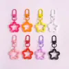 Nuevo Llavero de Estrella Hueca de Cinco Puntas de Colores Hebilla Giratoria para Puerta Accesorios Materiales para Joyería Hecha a Mano DIY Venta al por Mayor