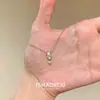 Collar de Cadena para Clavícula con Colgante de Gota de Agua con Diamante Flash Colgante Accesorios para Mujeres Estilo Normcore Exquisito para el Trabajo