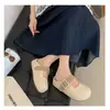 Pantuflas cerradas de suela gruesa para mujer para el verano de 2026, sin cordones con decoración de hebilla cuadrada, de altura creciente, versátiles medias pantuflas estilo Birkenstock para mujer