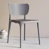 Sillas de Plástico Portátiles para el Hogar al por Mayor con Respaldo, Apilables, Taburetes de Plástico Modernos Minimalistas para Comedor, Estilo Nórdico