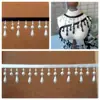 Borda de Renda com Franja e Pérolas Caídas Cortina de Contas DIY Punho de Hanfu Xiapie Cheongsam Gola String de Miçangas Fita de Miçangas