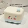 Bonito Plato para Jabón Hogareño Baño Doble Capa Escurridor Soporte para Jabón Portátil Dormitorio Estudiante con Tapa Caja de Almacenamiento para Jabón