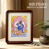 Exquisito thangka de Manjushri pintado a mano con pan de plata, Dios Amarillo de la Riqueza del Tíbet y Nepal, pantalla de mesa pintada a mano del Buda de la Medicina y Mahakala