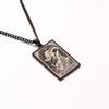 Collar de las Doce Constelaciones Europeo y Americano Transfronterizo Logo Colgante Militar Retro Hombre Tarot Acero Inoxidable Tarot