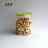 Bote cuadrado para snacks de 1350ml Bote para galletas Bote sellado de plástico transparente con tapa de cristal Bote para alimentos Cubo de plástico de almacenamiento