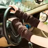 Nuevas Mangas sin Dedos de Alambre Metálico Cálidas para Otoño e Invierno para Mujer Tejidas de Lana Estilo Coreano de Encaje de Longitud Media