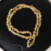 Cristal Natural Piedra Bruta Citrino Amarillo Piedra Triturada Semi-Terminado Cadena Larga Pulsera Accesorios Cuentas Hecho a Mano DIY Piedra con Agujeros