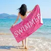 Toalla de Playa de Microfibra Doble Cara de Terciopelo Transfronteriza, Secado Rápido, Absorbente de Agua, Toalla de Baño para Nadar Estampada, Protección Solar para Playa, Dropshipping del Fabricante