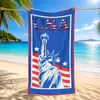 Toalla de Playa Amazon Día de la Independencia Americana Estampado Digital Absorbente de Agua 4 de Julio Día de la Independencia Águila Toalla de Baño