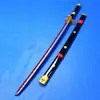 Accesorios de cosplay de anime Hoja de bambú Funda de ABS Cuchillo de Sauron Flujo de tres cuchillos Tai knife One Piece Morado Yan magia sin hoja abierta