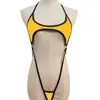 Lingerie Sexy Europeia e Americana Transfronteiriça Macacão Sexy Sem Costas com Cadarço Biquíni de Três Peças Maiô Maiô Traje Feminino
