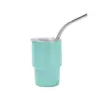 Copo de Carro de Camada Dupla 5Oz7Oz Transfronteiriço Aço Inoxidável 304 Mini Copo com Canudo Portátil 3oz Copo Pequeno para Vinho