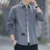 Fornecimento Exclusivo Transfronteiriço para Comércio Exterior, Camisas Não Amassam de Corte Solto, Camisas Casuais de Manga Longa para Homem, Jaquetas de Primavera e Outono, Roupas da Moda Masculina