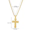 Collar Cruz de Acero Inoxidable Árbol de la Vida Cruz Popular Hip Hop Simple Estilo Europeo y Americano Cadena Cubana Tendencia Europea y Americana Hombres y Mujeres