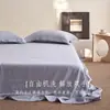 Capa de edredom simples estilo japonês Classe A, 10% linho 90% algodão, conjunto de cama simples de três peças em algodão e linho de cor sólida