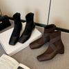 Botines de Ballet con Tira Cruzada, Aumentadores de Altura, Patchwork, para Otoño e Invierno, Botas Populares que Aumentan la Altura